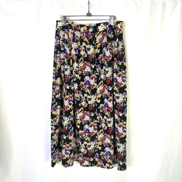 JAERGER SET BLOUSE SKIRT 2 PIECES SET BUTTON DOWN BLOUSE FLORAL SKIRT PLUS 16 - Picture 7 of 16